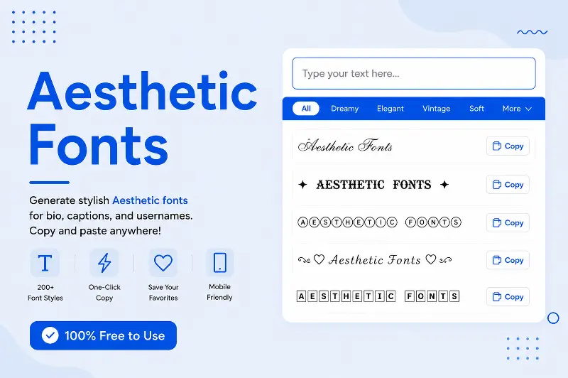 Aesthetic Fonts Generator