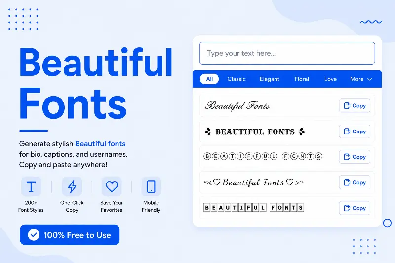 Beautiful Fonts Generator