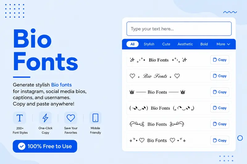 Bio Fonts Generator