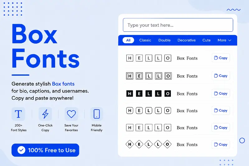 Box Fonts Generator