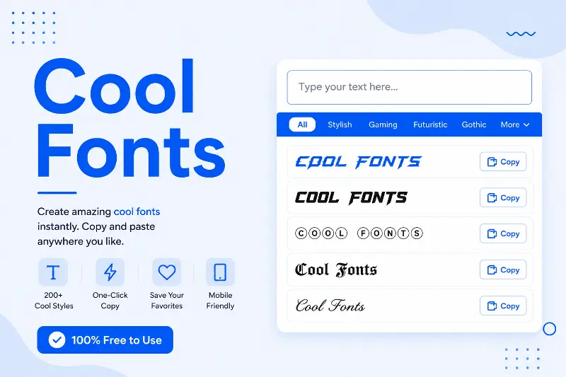 Cool Fonts Generator