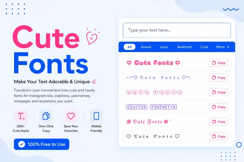 Cute Fonts Generator