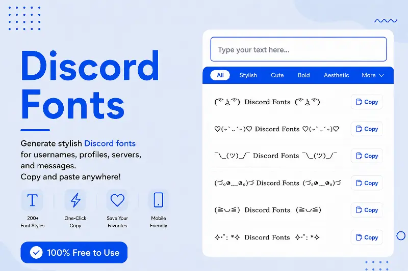 Discord Fonts Generator
