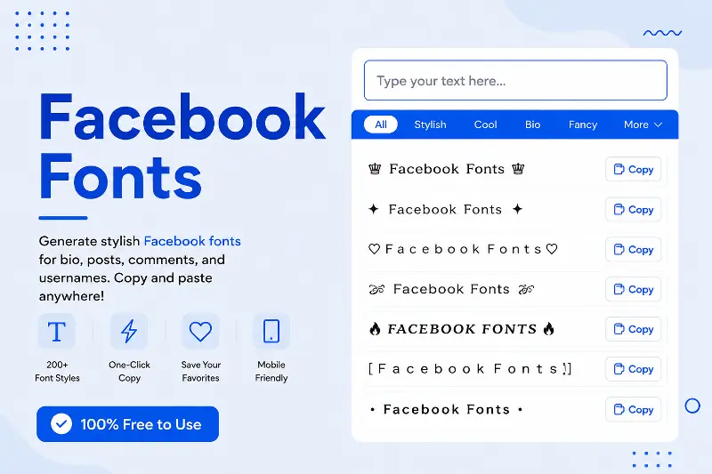Facebook Fonts Generator