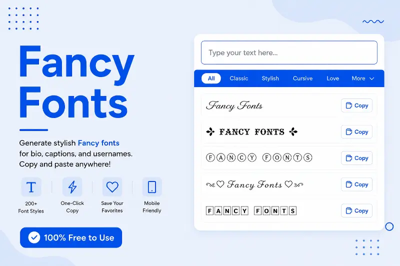 Fancy Fonts Generator