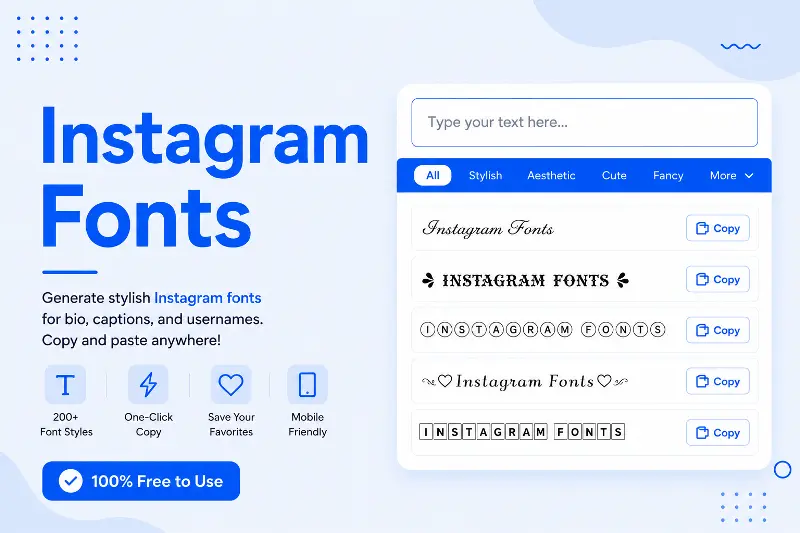 Instagram Fonts Generator