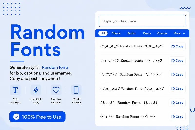 Random Fonts Generator