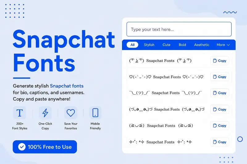Snapchat Fonts Generator