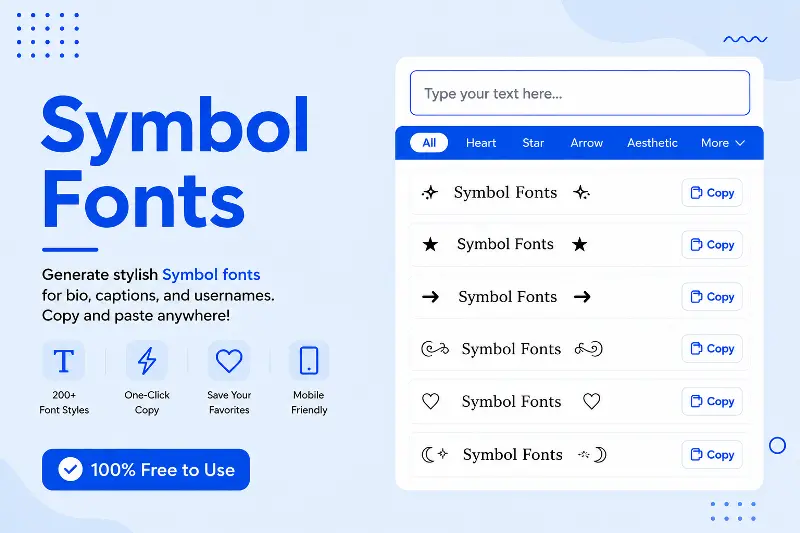 Symbol Fonts Generator