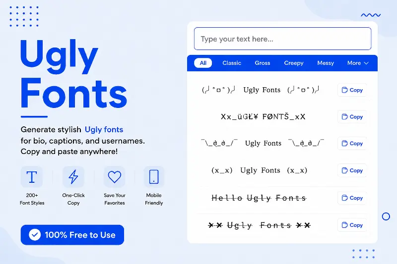 Ugly Fonts Generator
