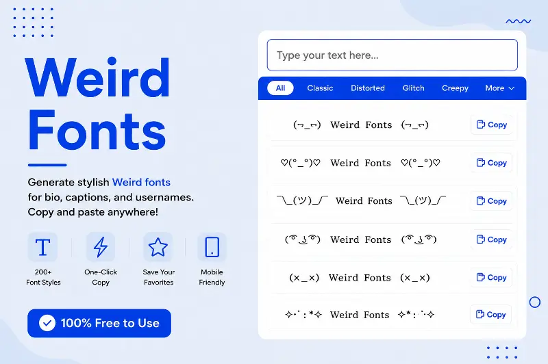 Weird Fonts Generator